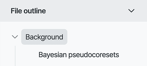 Quickly view the TeX structure and jump to any section.